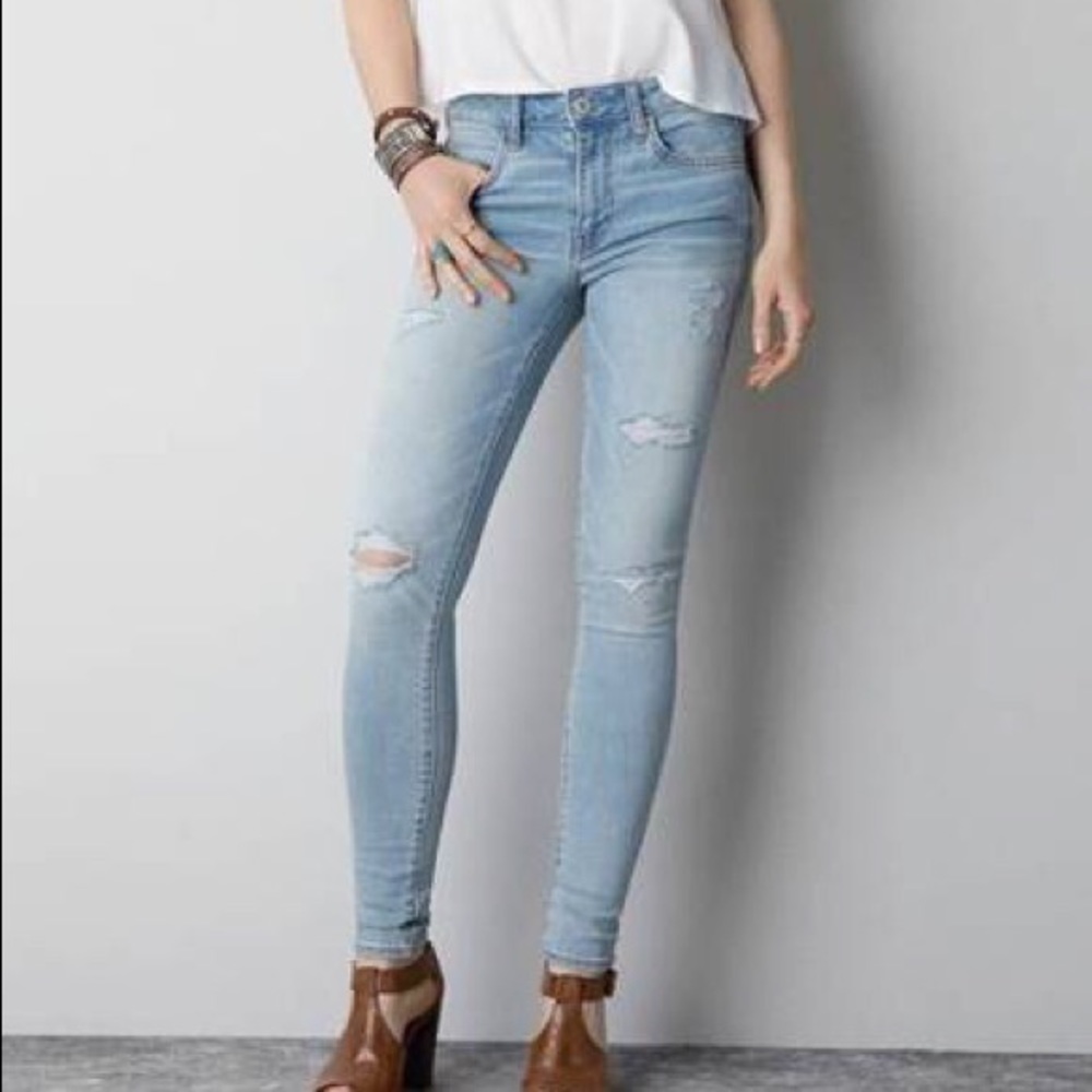 American Eagle Ripped Jean Leggings